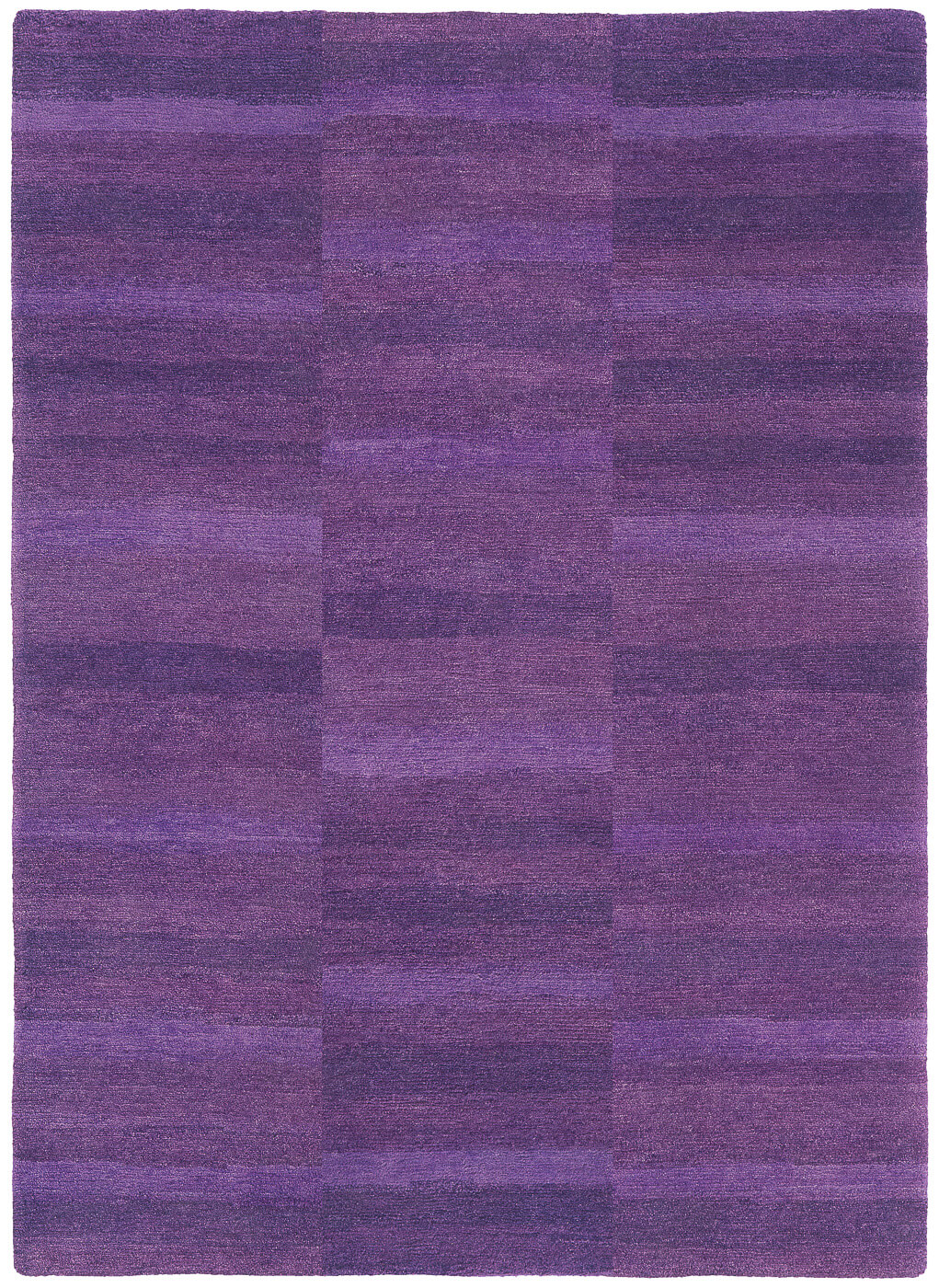 Hand-Knotted Purple Line Rug