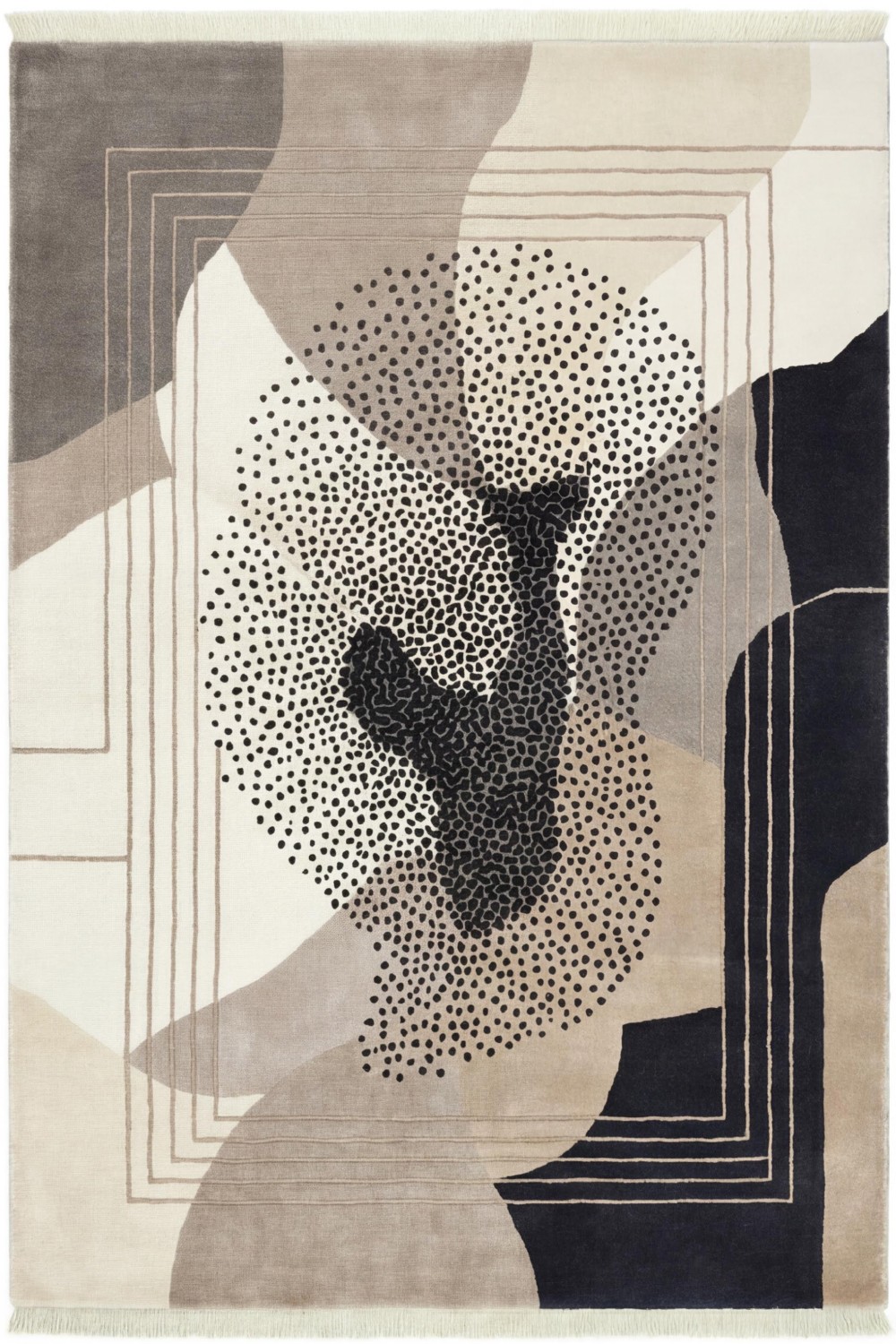 Abstract Figure Mono Artisan Rug