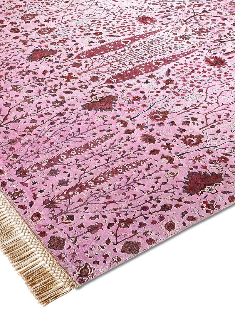 Pine Garden Pink Hand Woven Rug