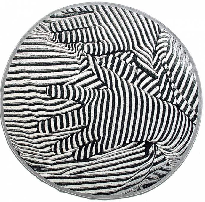 Gabriel Designer Black & White Machine Woven Rug