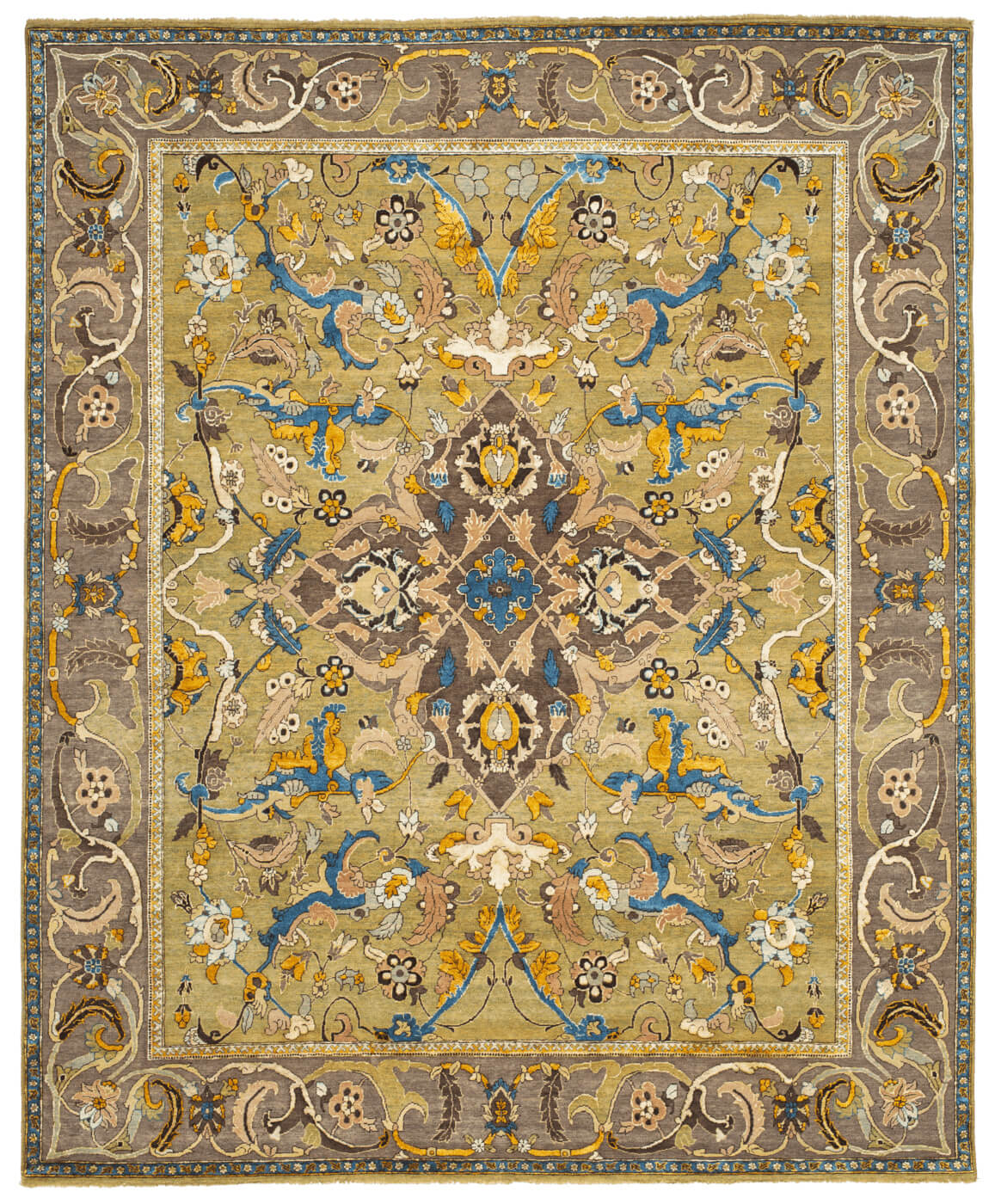 Oriental Polonaise Hand-Knotted Wool / Silk Rug