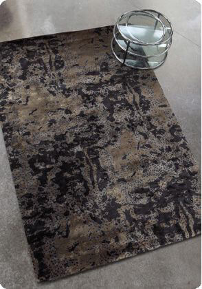 Abstract Viscose Hand-Tufted Rug