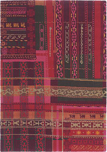 Fusion Amsterdam Red Contemporary Rug ☞ Size: 140 x 200 cm