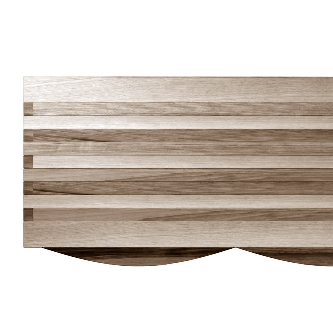 Onda Grey Solid Walnut Sideboard