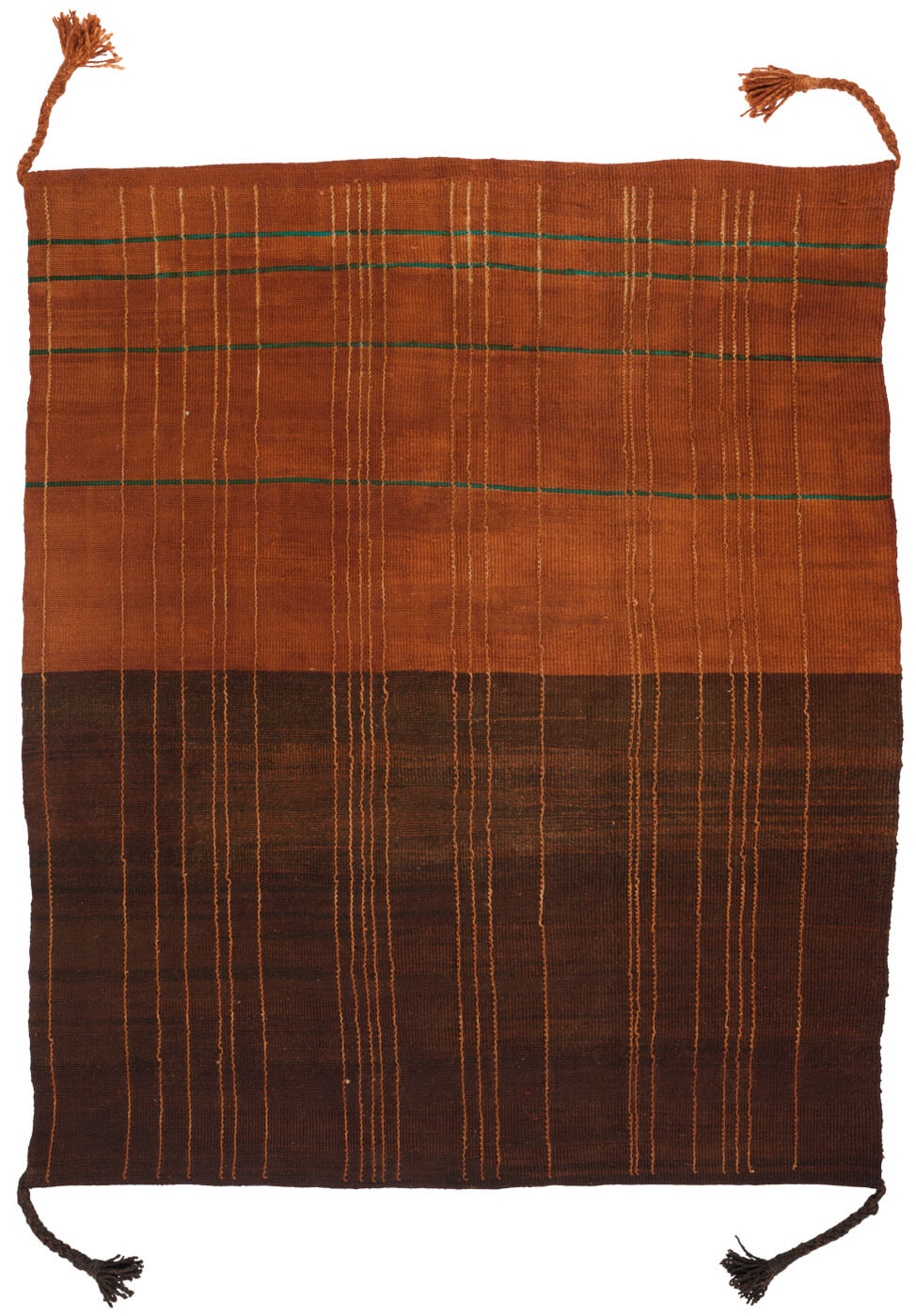 Tribal Hand-Woven Brown Rug