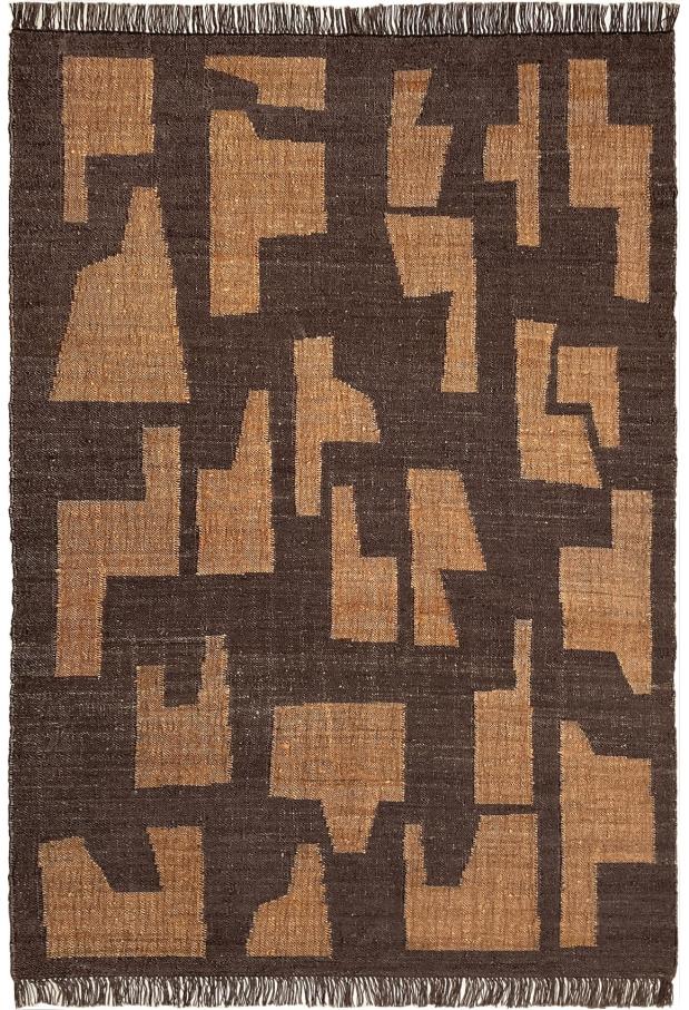 Oscillation Brown Jute Flat-Woven Rug