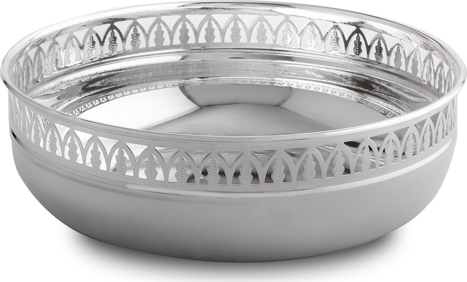 Round Silver-Plated Bowl