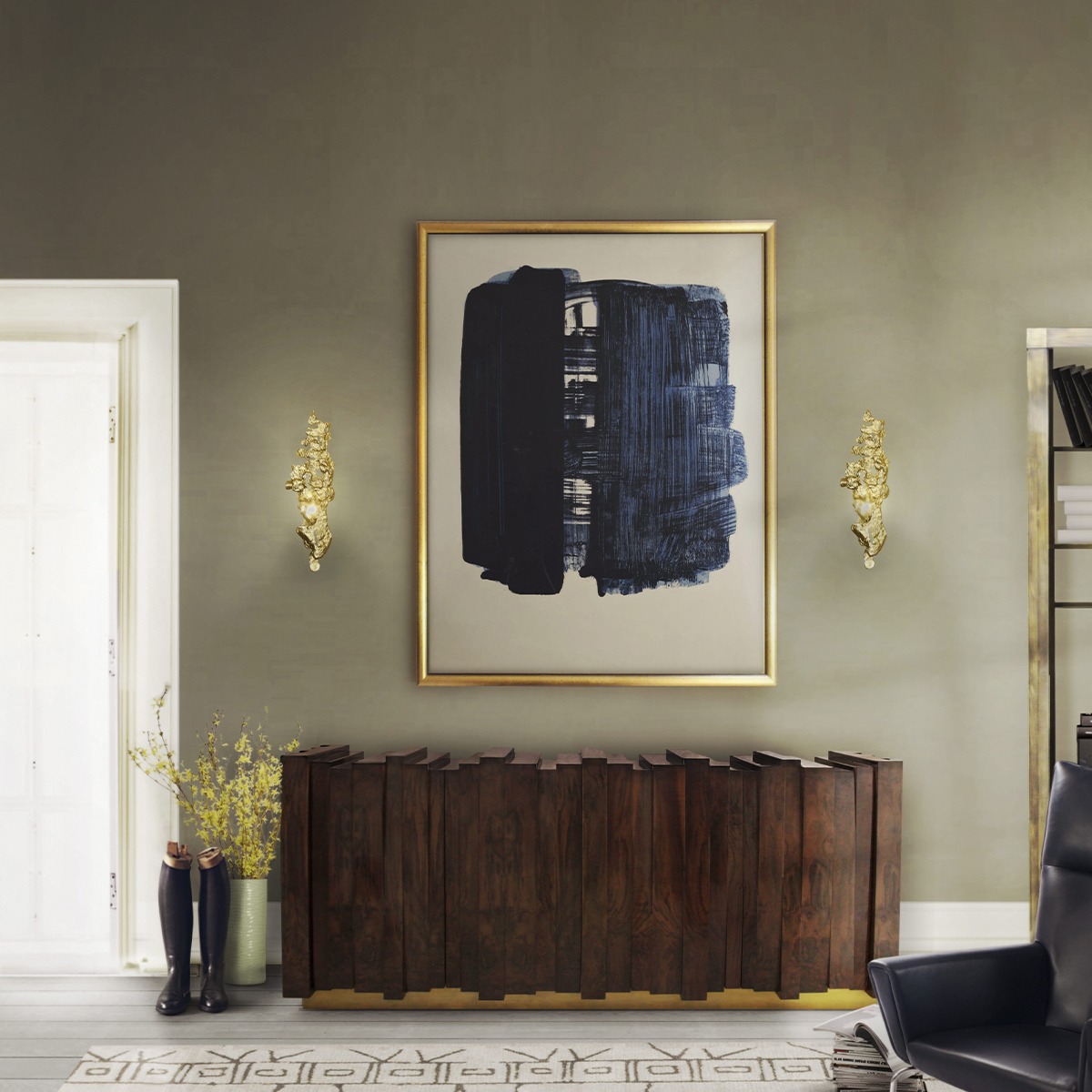 Designer Wood Sideboard