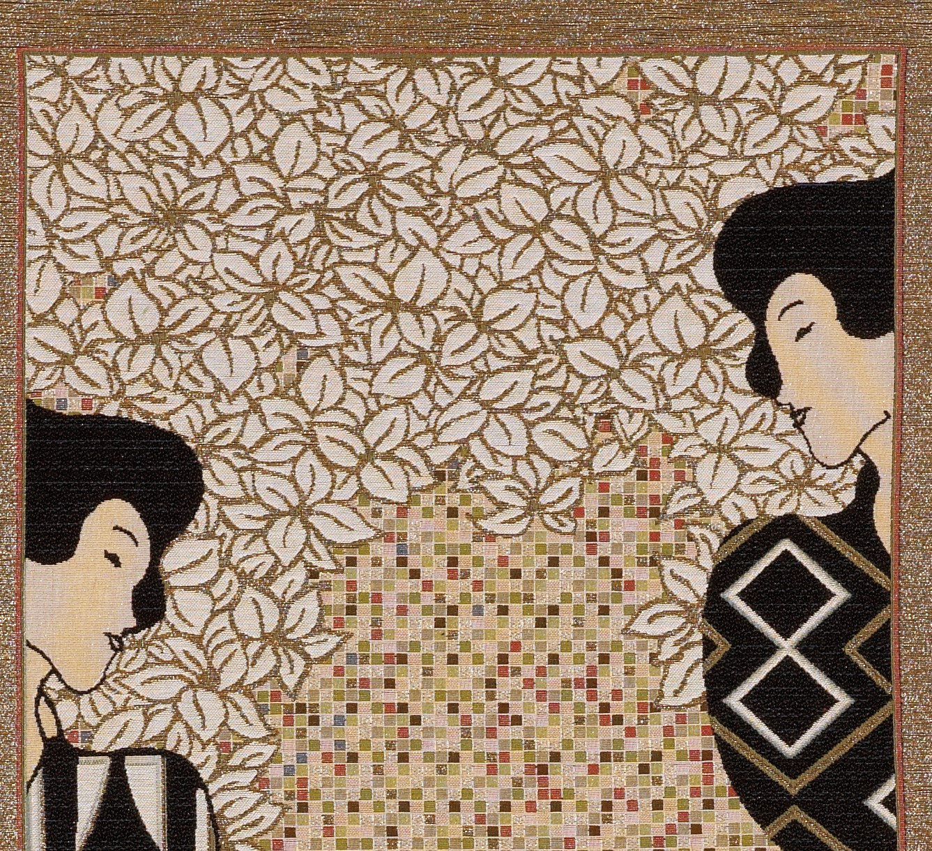 Lady in Klimt Style Tapestry