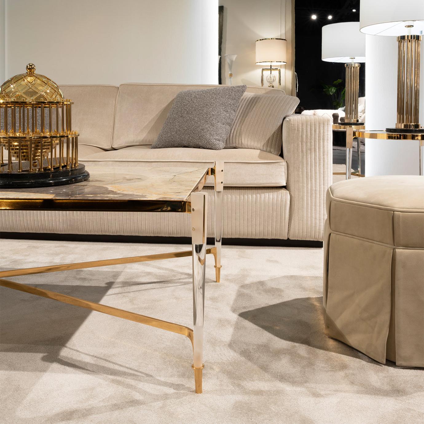 Rectangular Marble Top Coffee Table