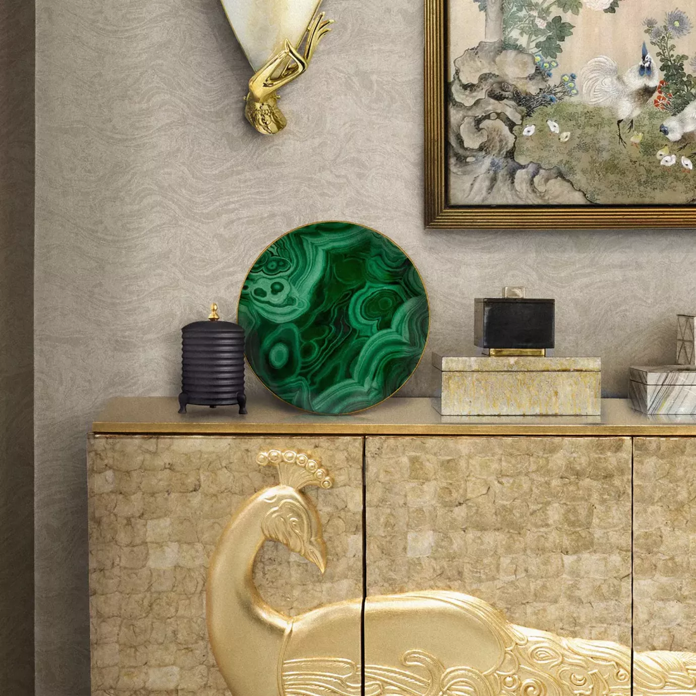 Camilia Mother of Pearl Cabinet