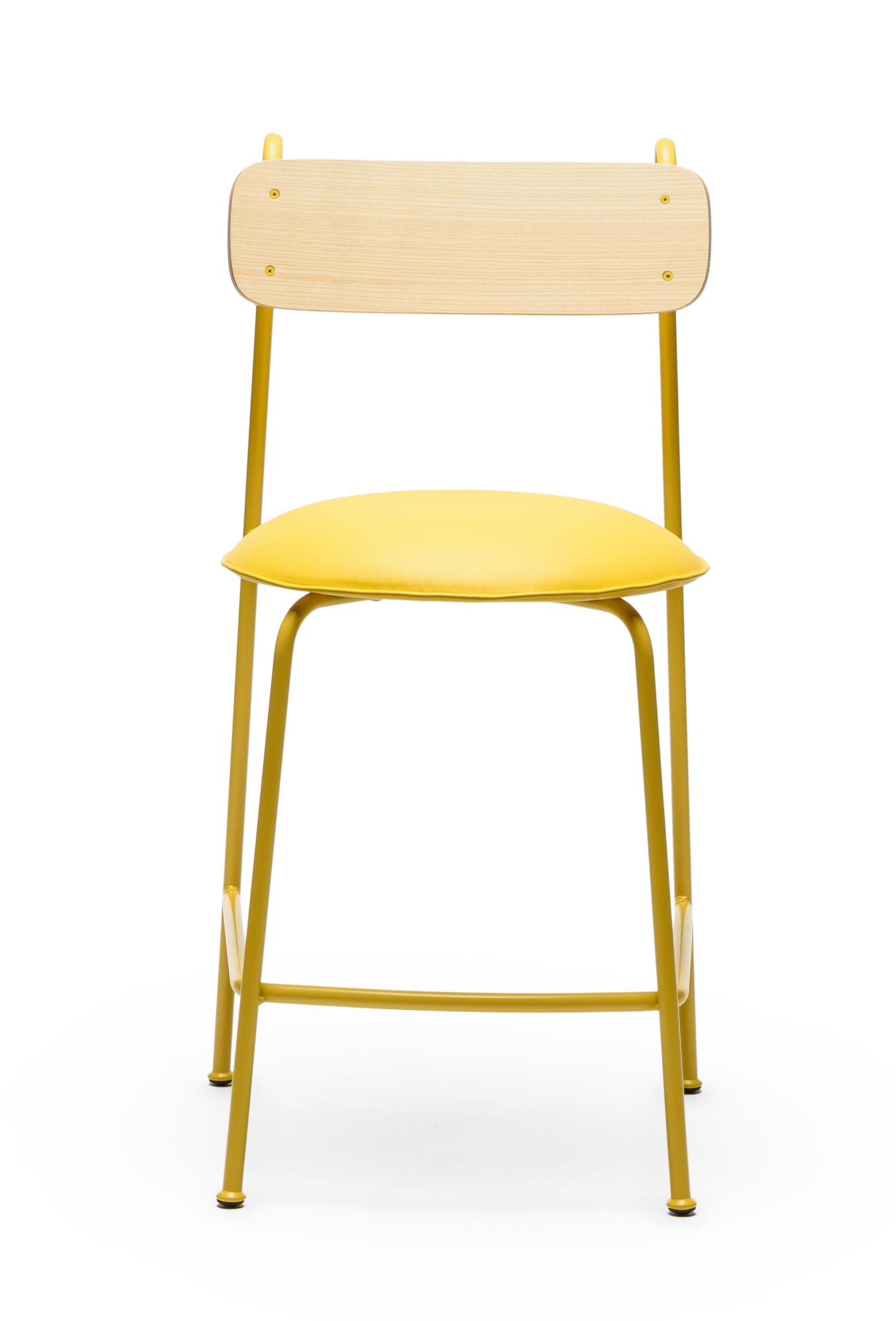 Lena SG-65 Yellow Ash Wood Bar Chair