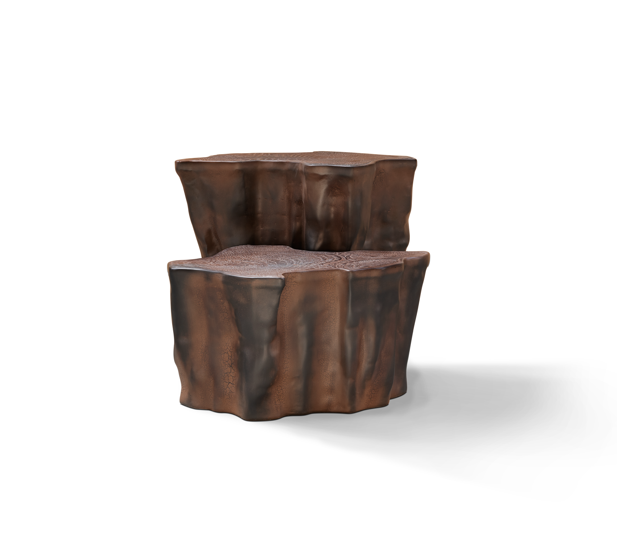 Horizon Dark Brown Ceramic Side Table