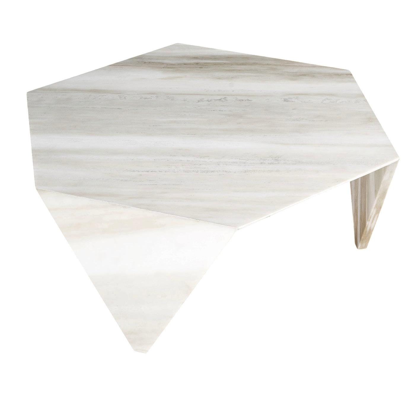 Ruche White Marble Coffee Table