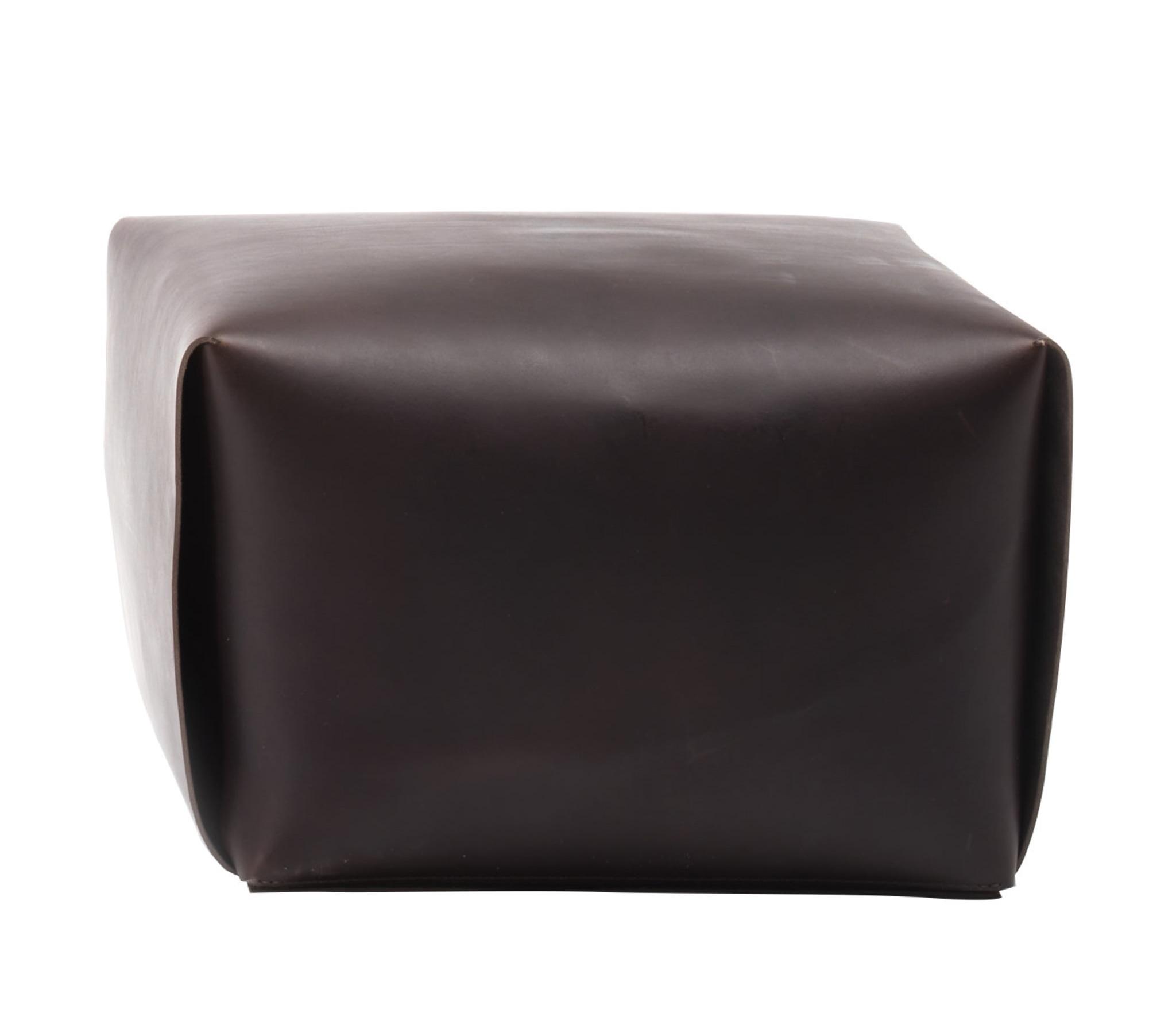 Bao Brown Leather Pouf