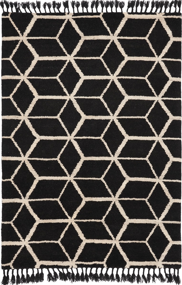 Geometrisk Handknotted Rug | Size: 5' 7