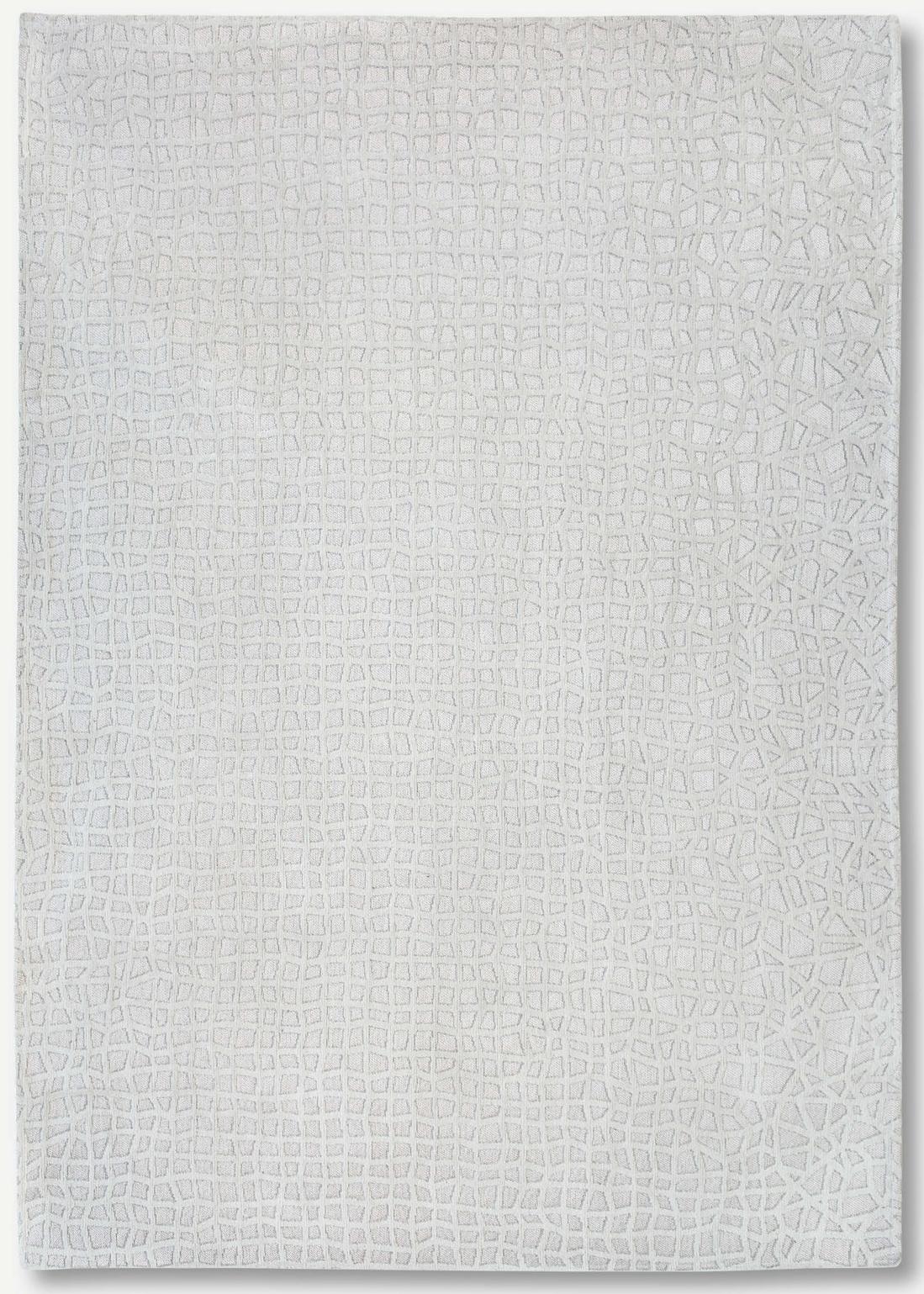 White Checkered Flatwoven Rug