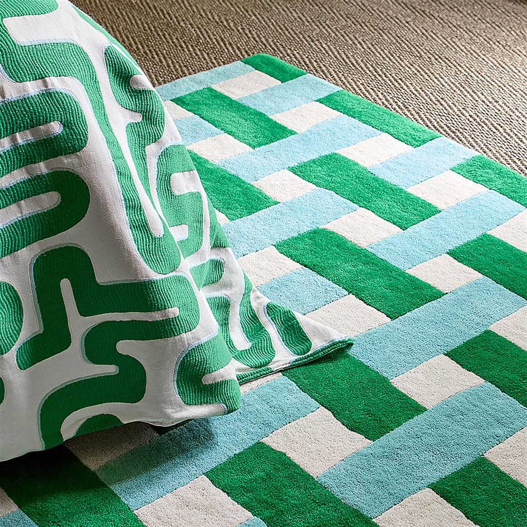 Emerald Aquamarine Weave Rug