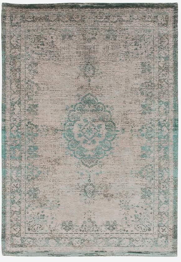 Medallion Turquoise Flatwoven Rug ☞ Size: 4' 7" x 6' 7" (140 x 200 cm)