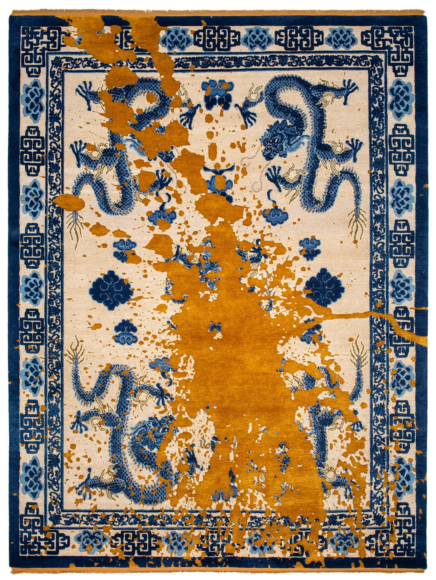 Dragon Blue / Gold Rug