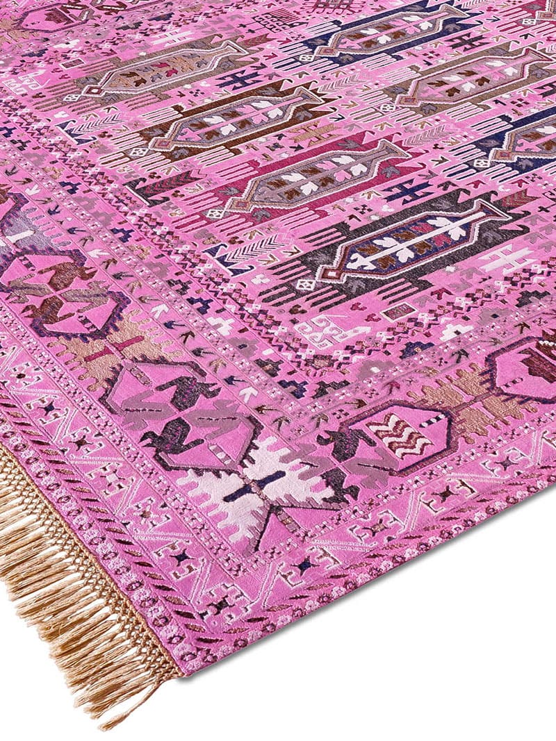 Balouch Pink Hand Knotted Rug