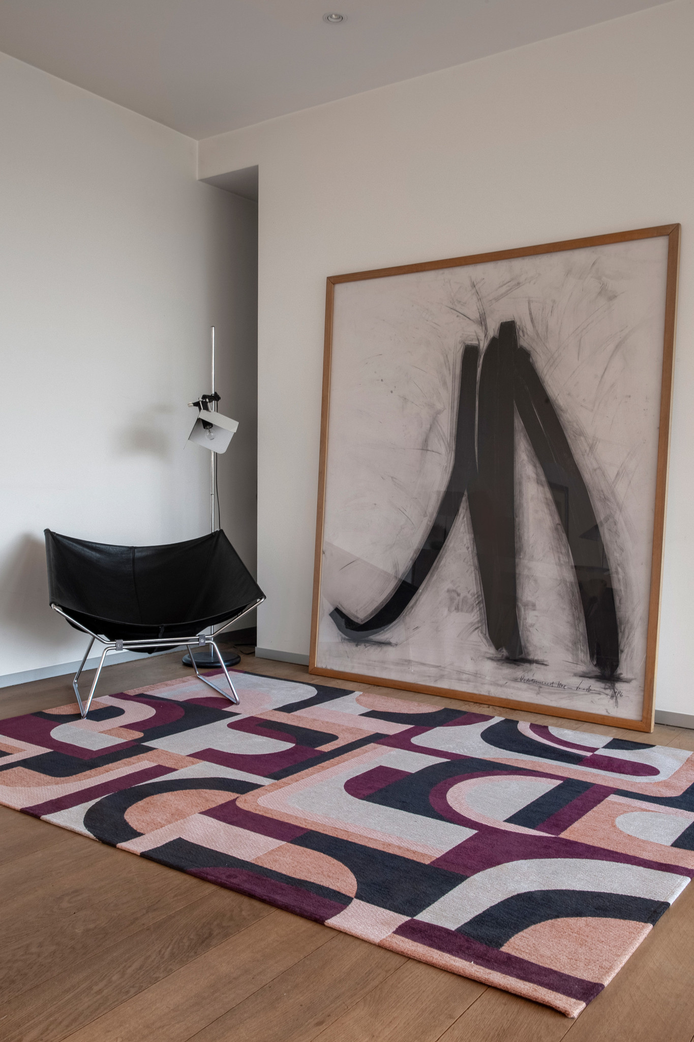 Geometric Pink Flatwoven Rug