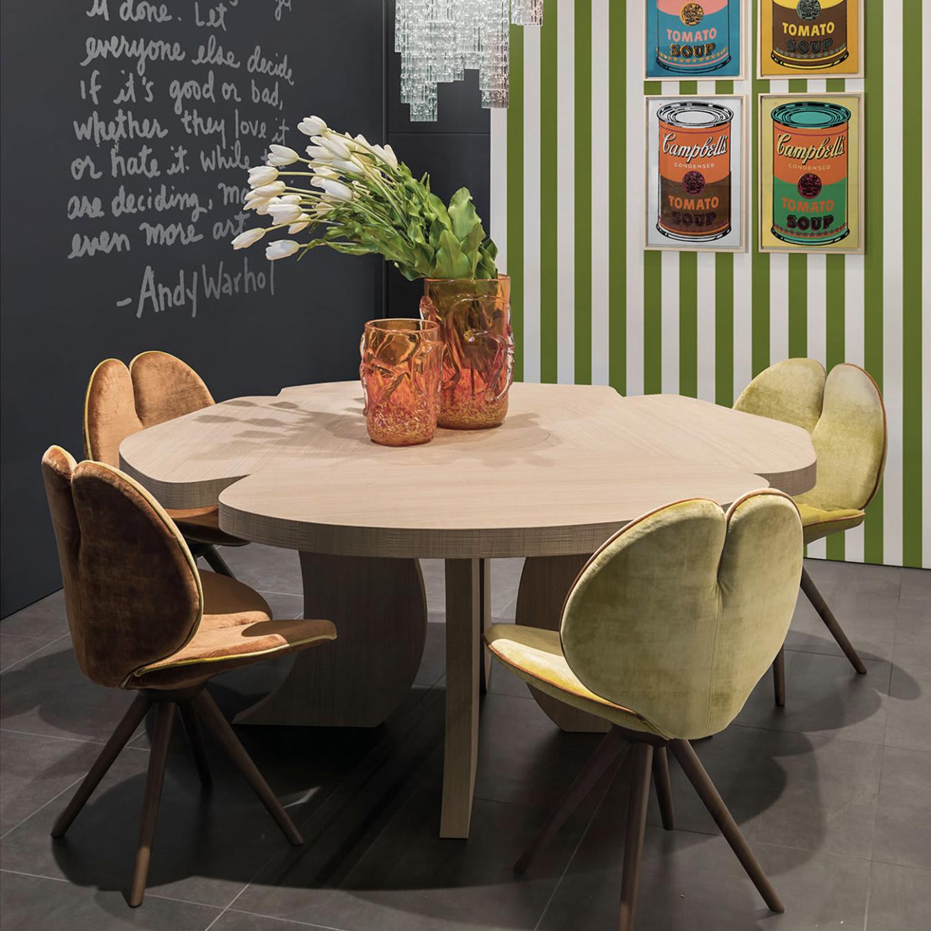 Oval Natural Wood Dining Table