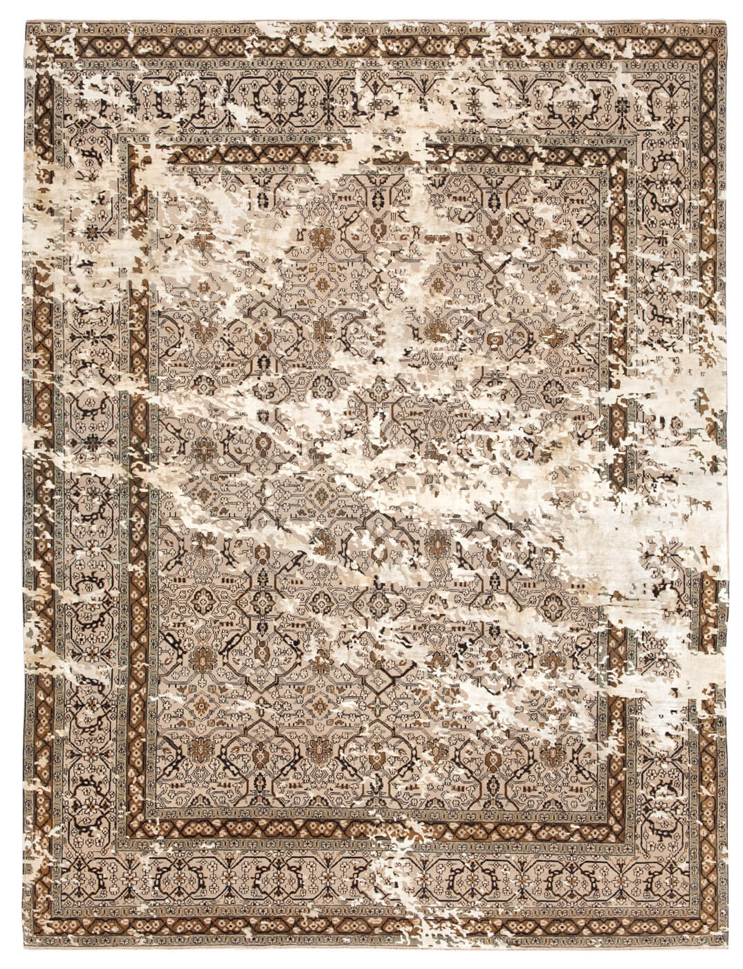 Tabriz Hand-knotted Brown Rug