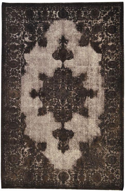 Dark Brown Hand Woven Vintage Rug