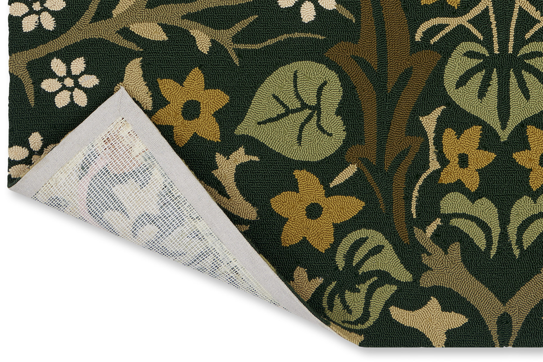 Floral Outdoor Green Handtufted Rug