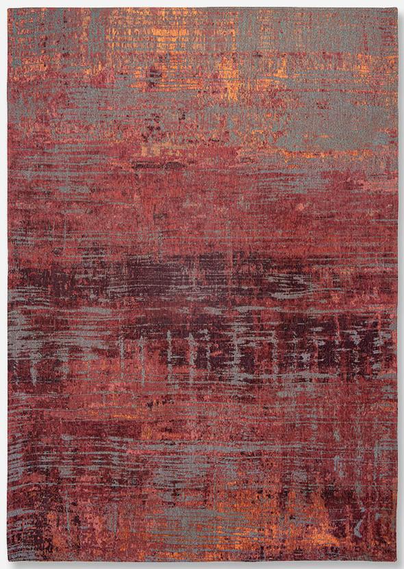 Abstract Flatwoven Red Rug