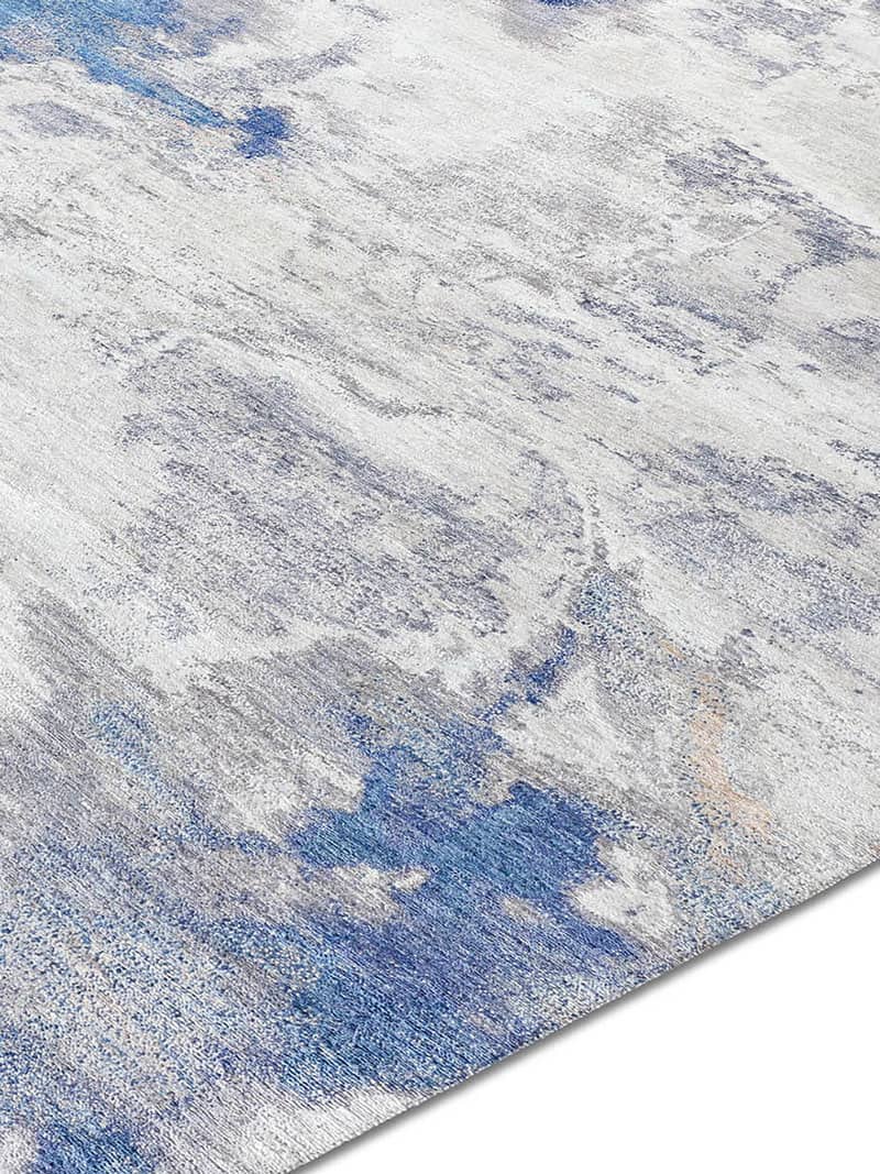 Blue / Sand Exquisite Handmade Rug