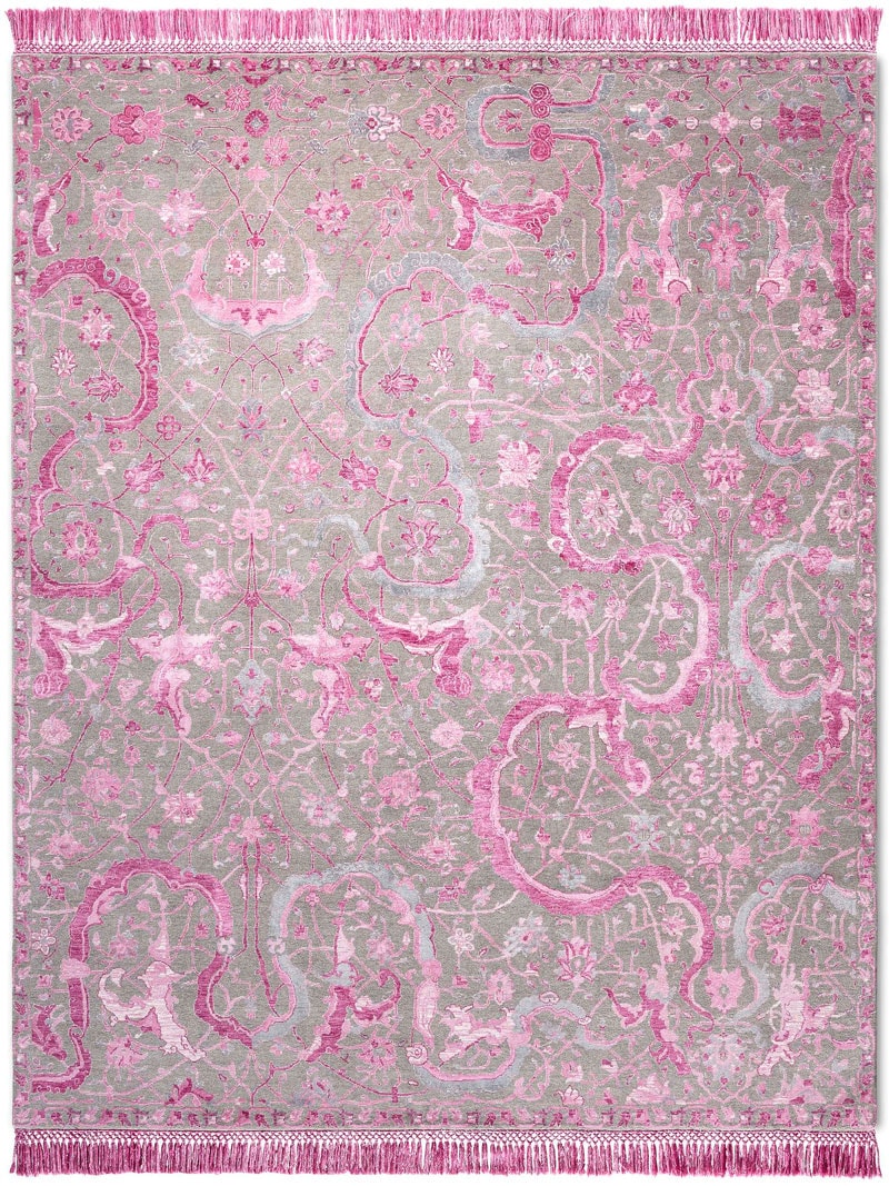 Tabriz Pink Hand Woven Rug