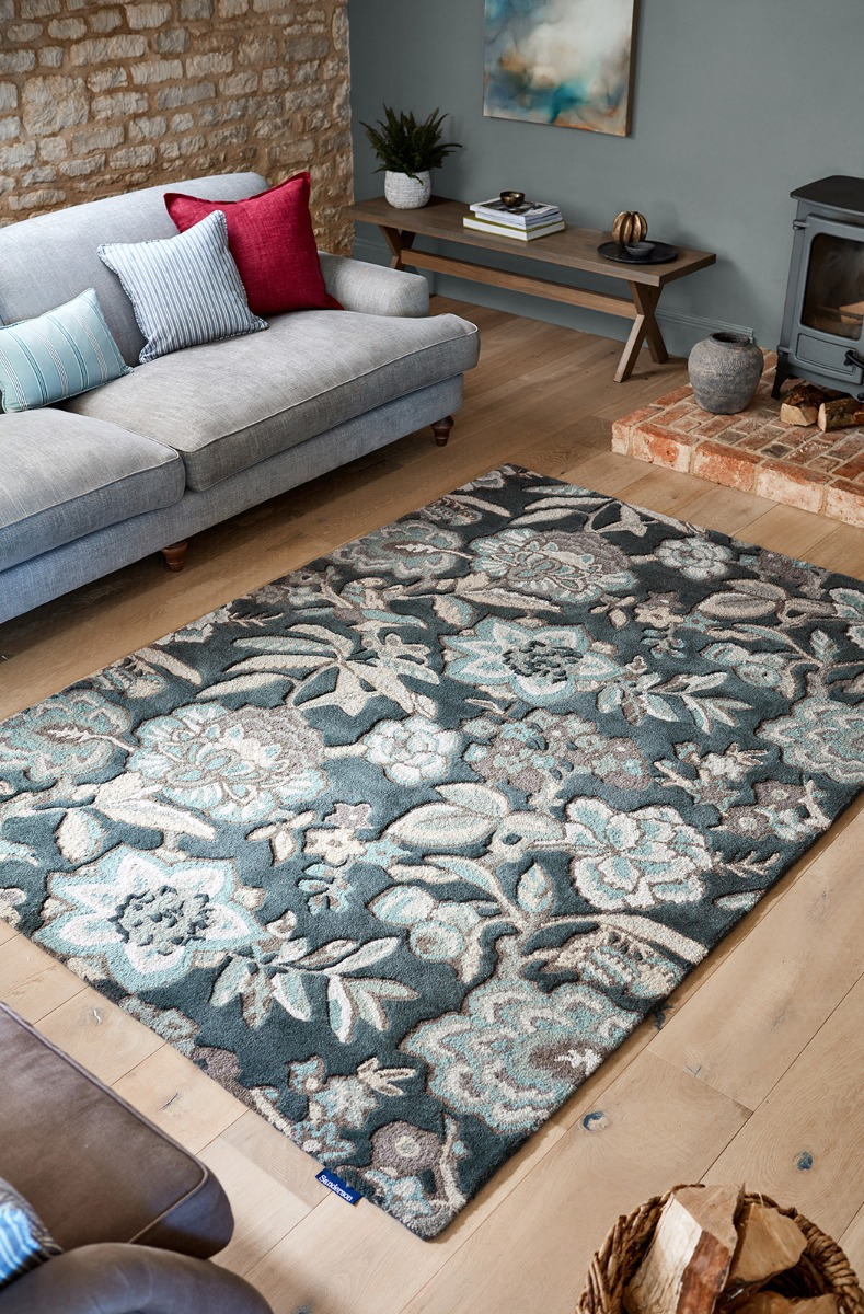 Indra Charcoal Hand-Tufted Wool Rug