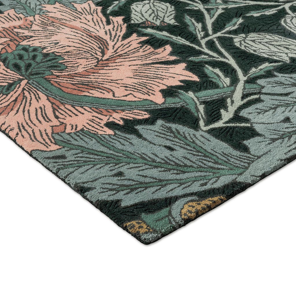 Honeysuckle & Tulip Teal Rug | Size: 5' 7