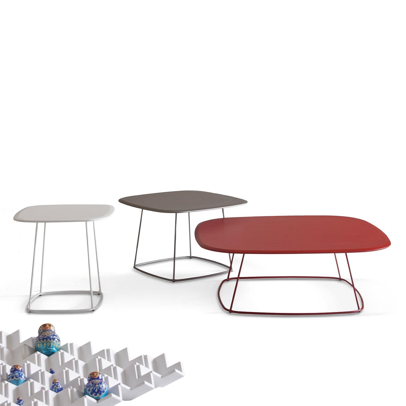 Free-Style Beige Modern Side Table