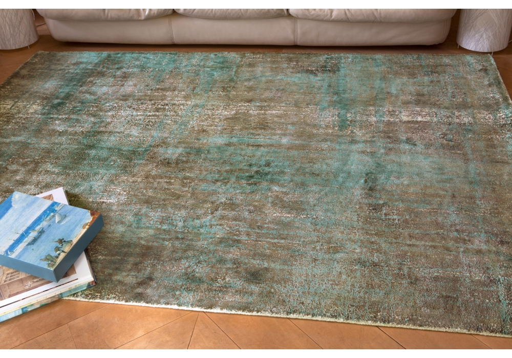 Abstract Viscose Hand-Loomed Rug