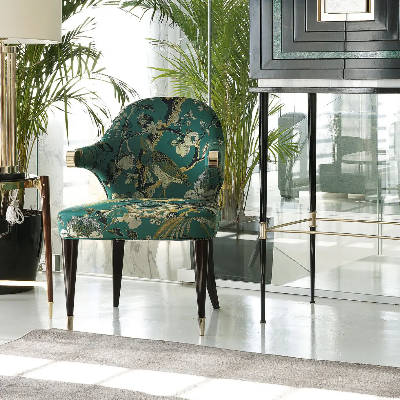 Green Upholstered Dining Chair