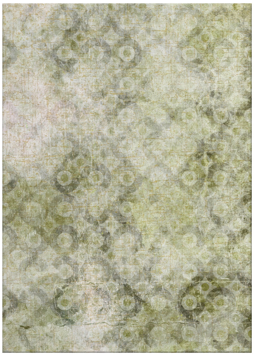 Drops Green Flatwoven Rug ☞ Size: 1' 10" x 2' 9" (55 x 85 cm)