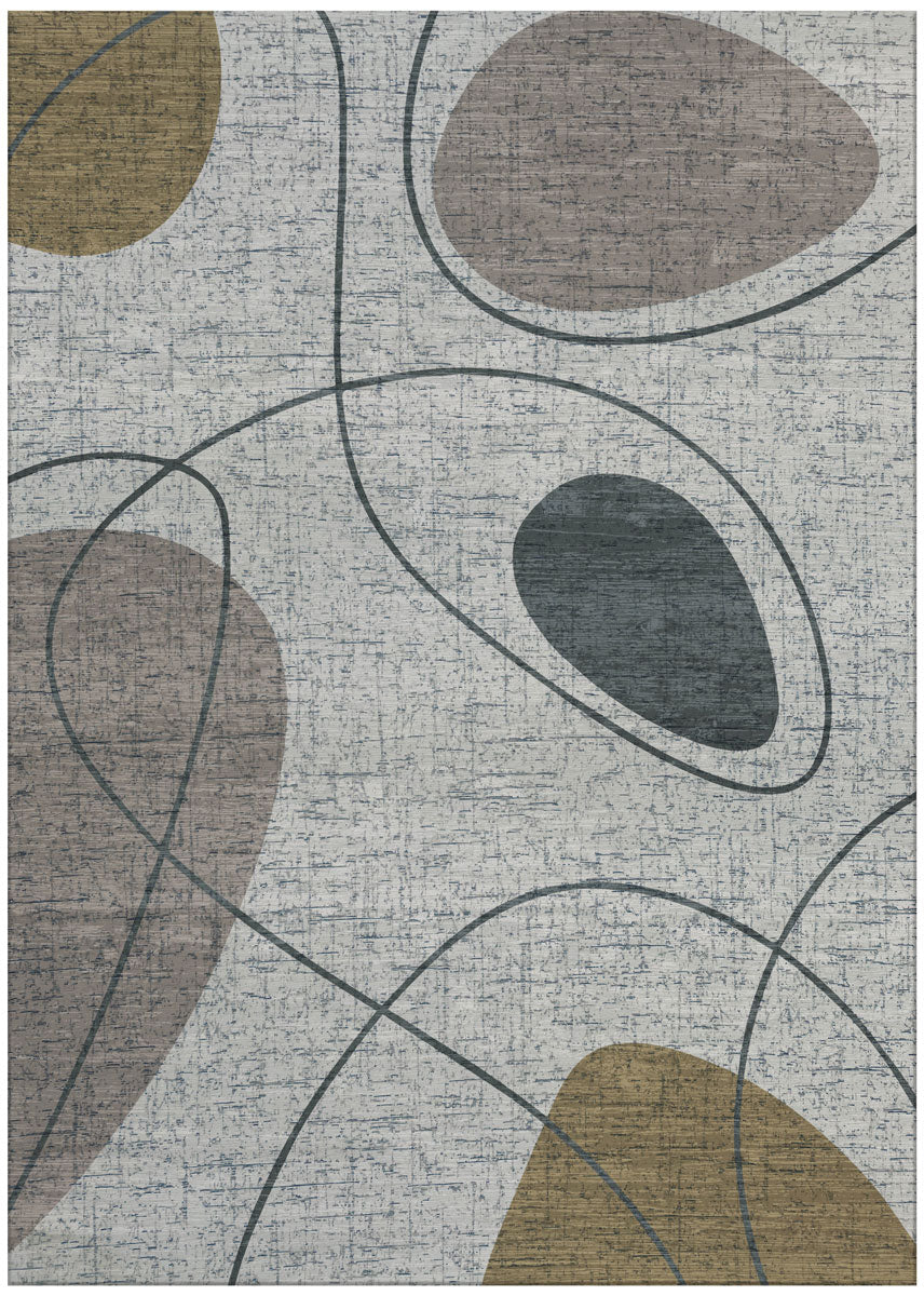 My Bubble Grey Beige Flatwoven Rug