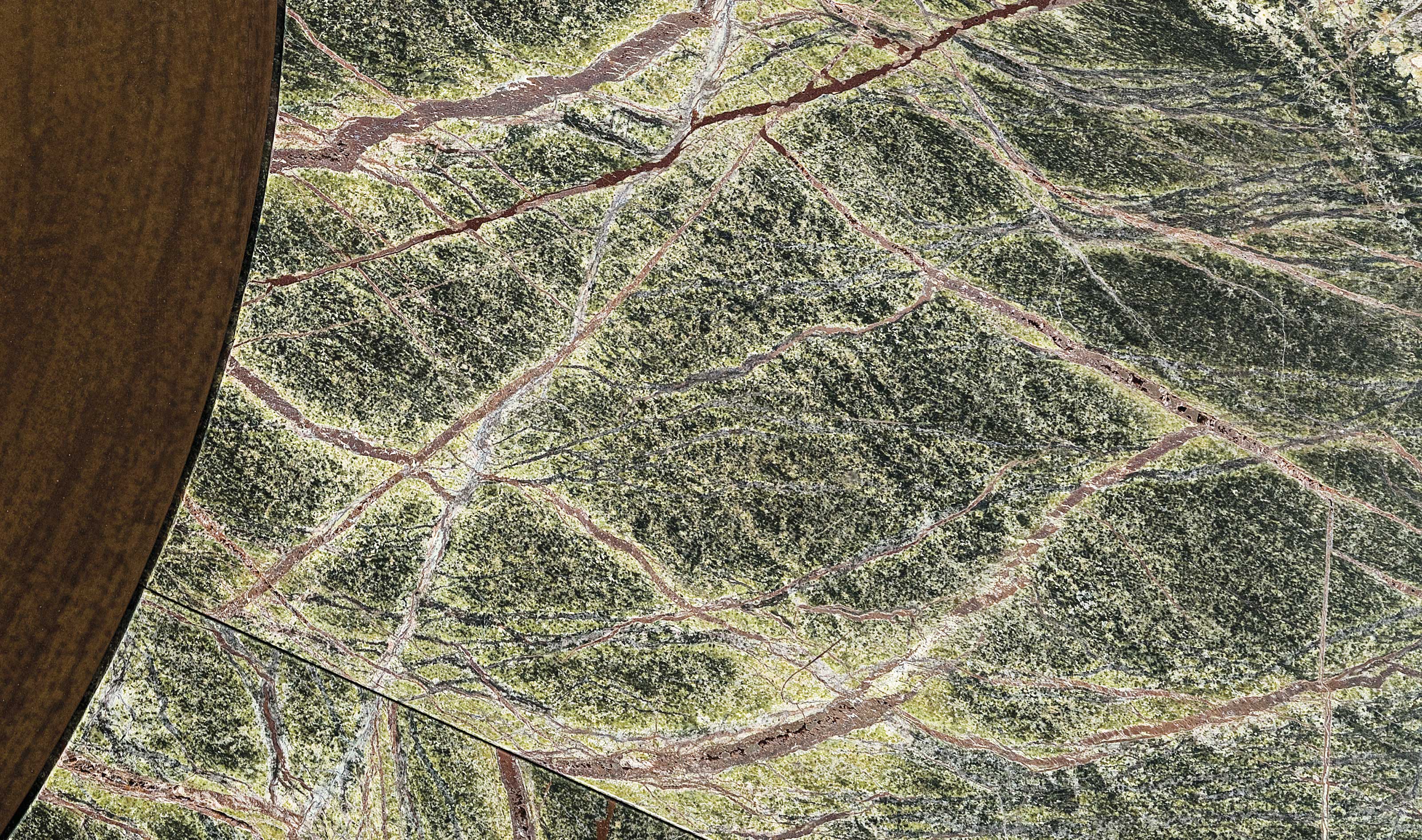 Ercole Marble Outdoor Italian Fire Pit | Finishing: Brown | Dimensions: Ø 150 cm