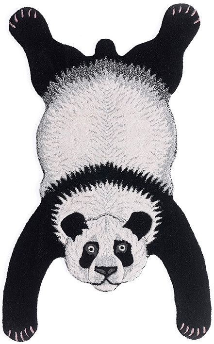 Animals Panda Black / White Hand-Tufted Rug