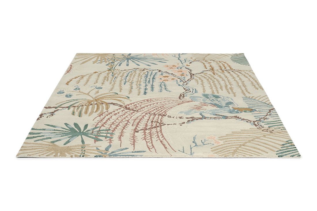Rainforest Orchid Grey Handwoven Rug