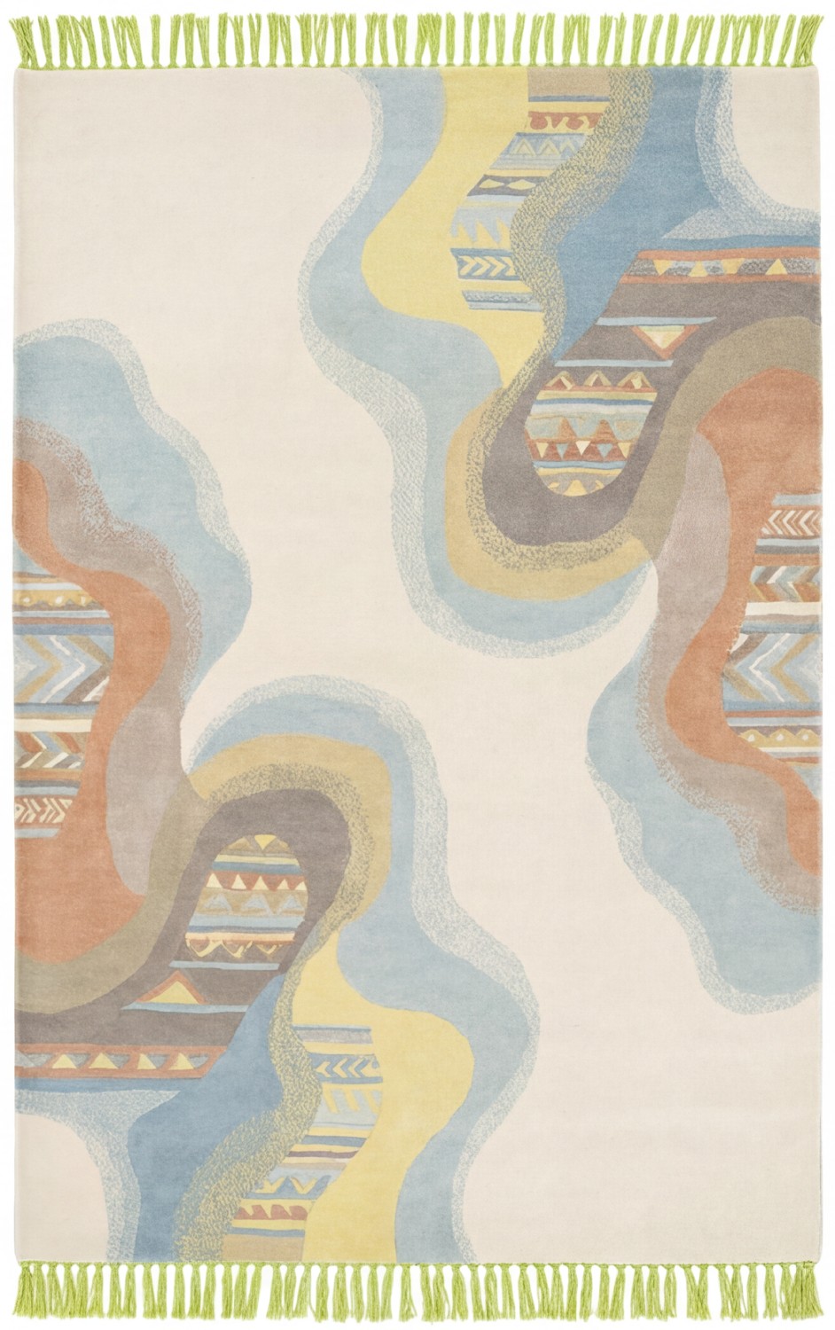 Fluid Lines Handcrafted Rug