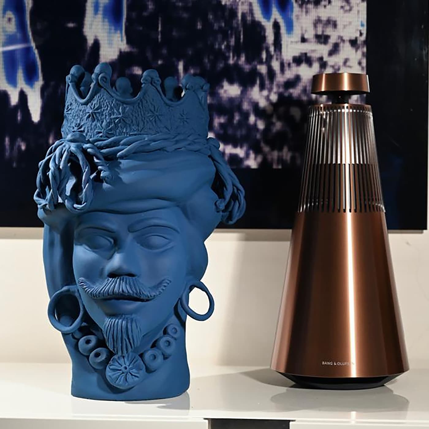 Moor's Head Blue Sculpture