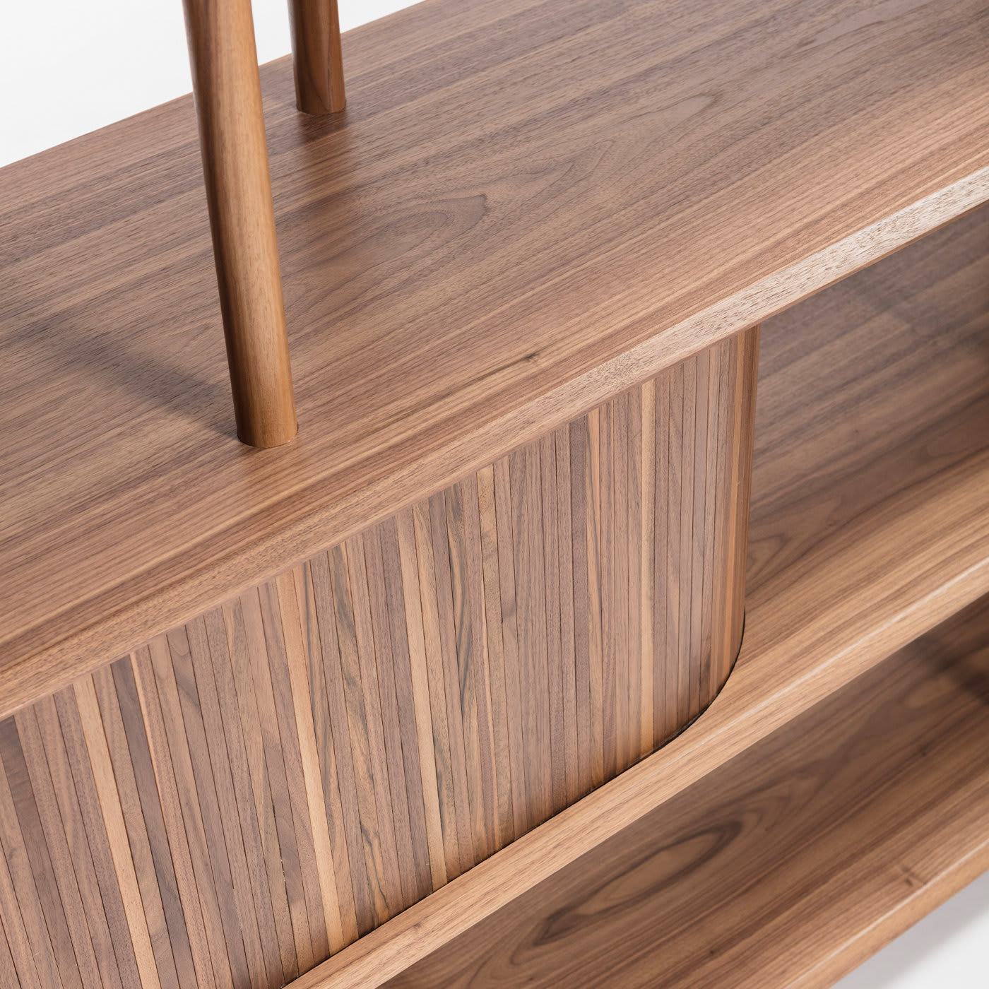 Modern Modular Canaletto Walnut Bookcase
