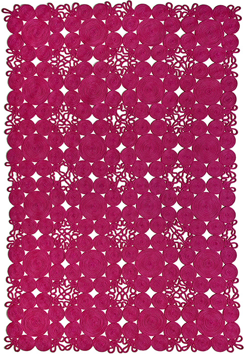 Rope Indoor / Outdoor Pink Hand-Woven Rug