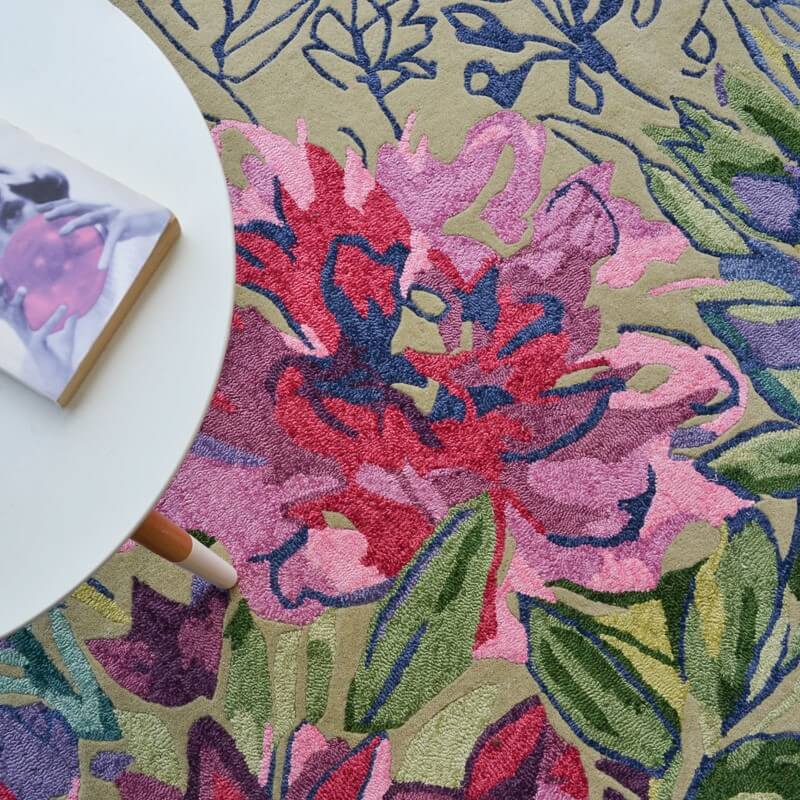 Floral Hand Tufted Wool & Viscose Rug