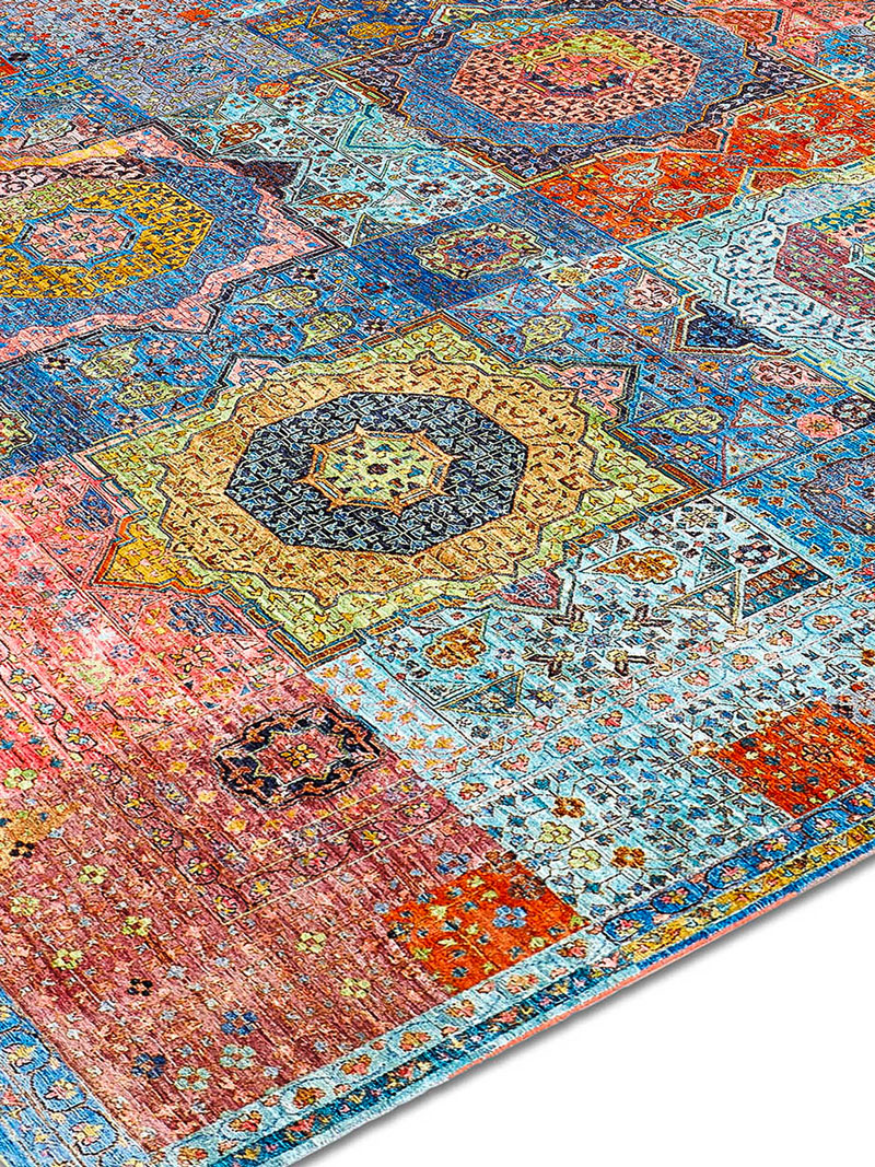 Cosmic Blue Exquisite Handmade Rug