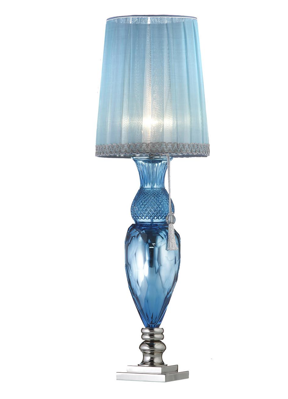 Blue Florentine Crystal Table Lamp